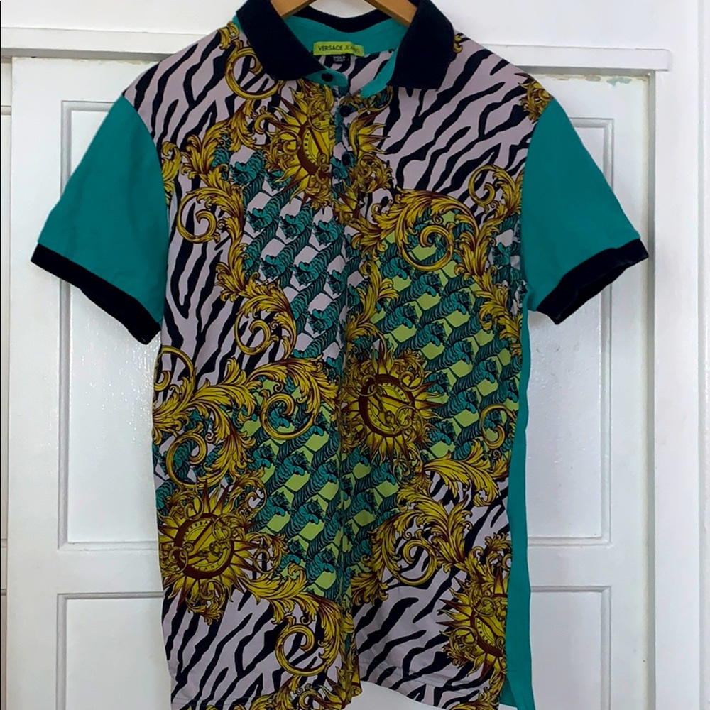 Versace Jeans patterned polo shirt